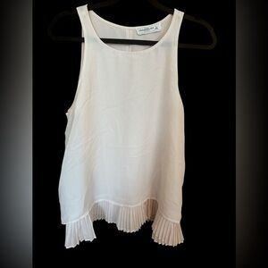 Abercrombie & Fitch Sleeveless Women’s Blouse Light Blush Pink Ruffled End Sz S